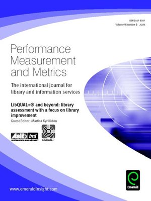 cover image of Performance Measurement and Metrics, Volume 9, Issue 3